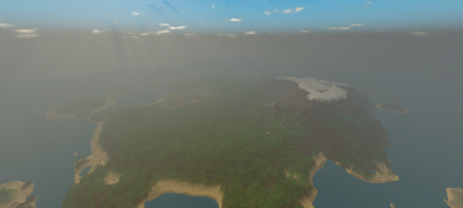Aerial view of the island chain